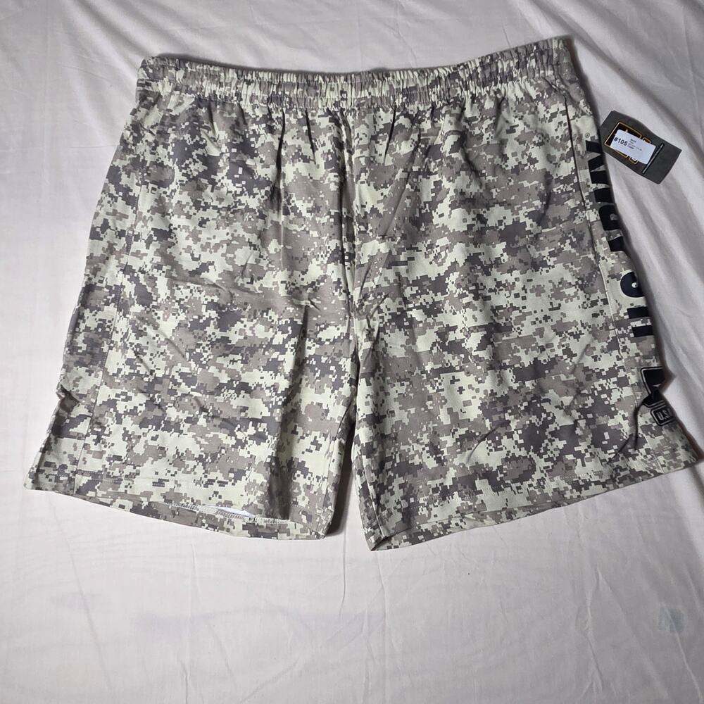 US Army Physical Training PT Athletic Shorts Digi Camo New With Tags NWT Star
